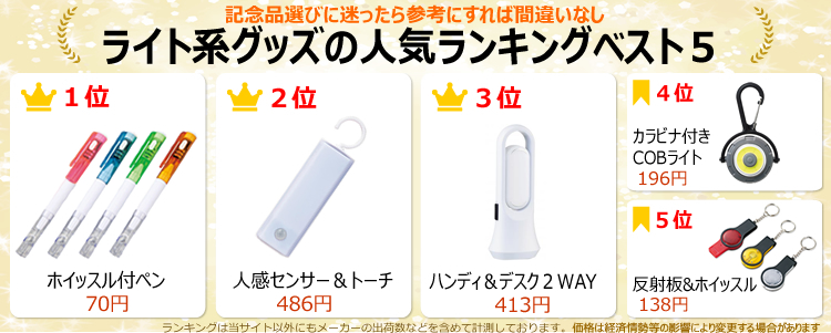 プレゼント用ライトランキングベスト５