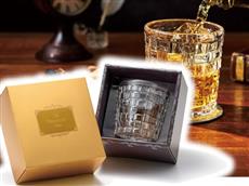 ゴールドパッケージ格子柄グラス １個