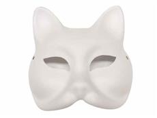 紙製　猫のお面：無地