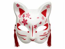 猫のお面(桜) 1個