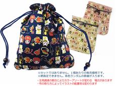 縁起柄の巾着袋 1個