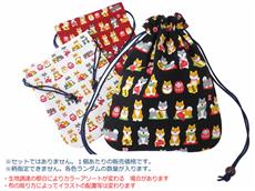 柴犬縁起柄　巾着袋　1個
