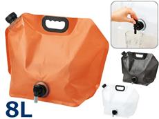 目盛り付・蛇口付き折りたたみウォーターバッグ８Ｌ　１個