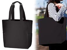 厚手コットンバッグ：黒 １個